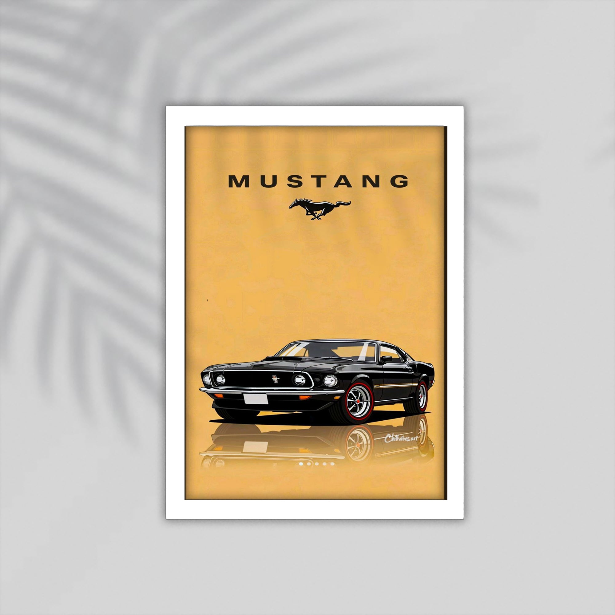 Mustang Car Framed Poster