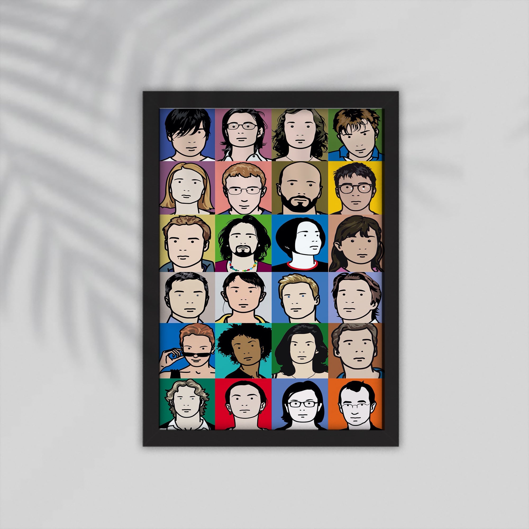 Faces Boyes Simple drawings Framed Poster