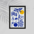 Blue Flower Framed Poster