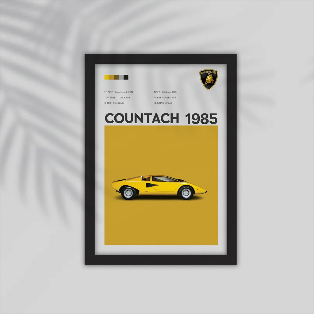 Countach Car Framed Poster
