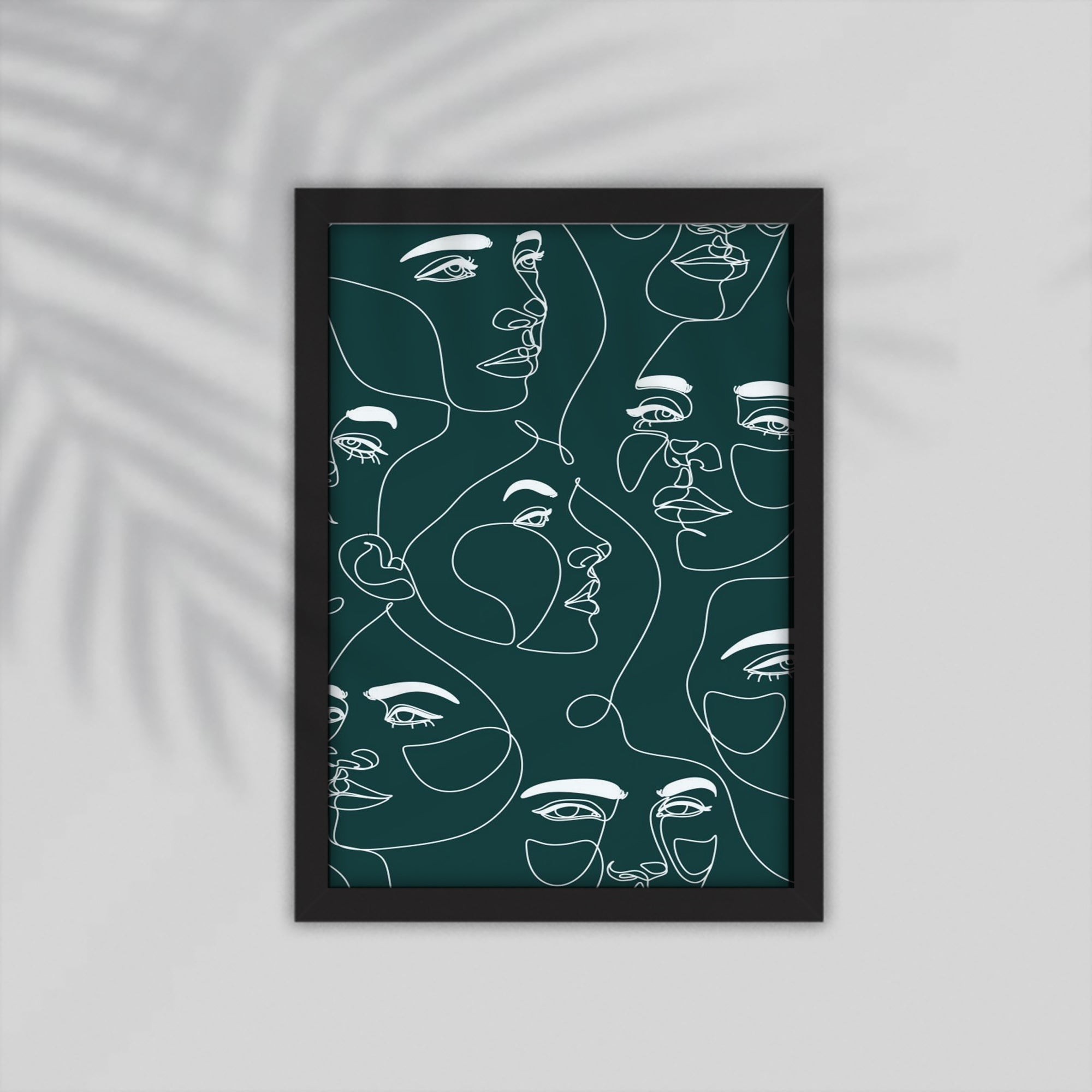 Faces Simple drawings Framed Poster