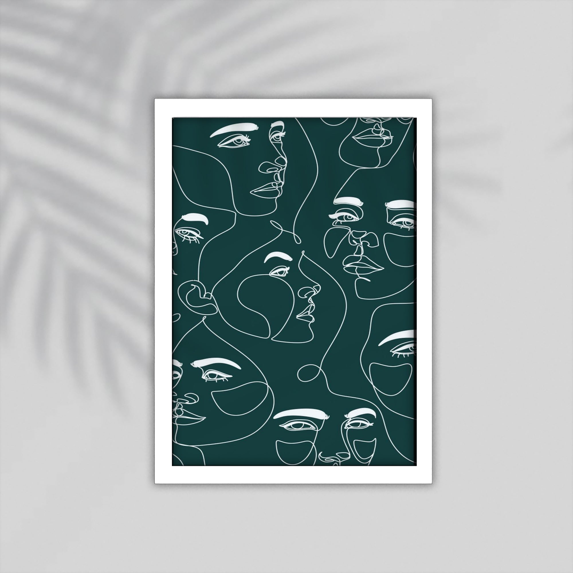 Faces Simple drawings Framed Poster